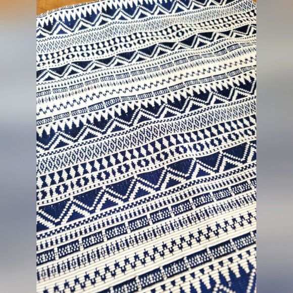 RD Style - Adele Textured Pencil Skirt, Navy‎ and White, Size Medium - Picture 3 of 4